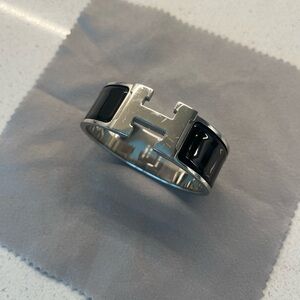 Hermes Clic Clac Bracelet Black